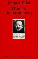 Histoire des institutions., 2, Le Moyen âge, Hist des institutions moyen-age n275