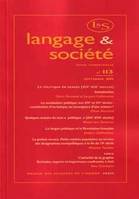 Langage et société, n° 113/sept. 2005, Le politique en usages, 14e-19e siècles