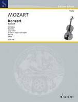 Concerto sol majeur, KV 216. violin and orchestra. Partition.