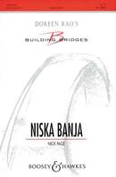 Niska Banja, Serbian Gypsy Dance. mixed choir (SAAB) or women's choir (SSAA) and piano (4 hands). Partition de chœur.