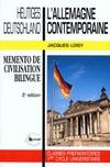 L'Allemagne contemporaine. Mémento de civilisation bilingue, mémento de civilisation bilingue