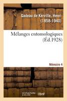 Mélanges entomologiques. Mémoire 4