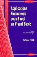 Applications financières sous Excel en Visual Basic