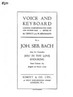 Jesu in thy love enduring, Aria from Cantata No. 165. No. 9. BWV 165. alto and piano. alto/contralto.