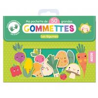 Ma pochette de 50 grandes gommettes, Les légumes
