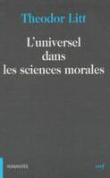 L'Universel dans les sciences morales