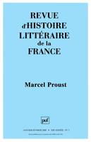 Revue d'histoire littéraire de la France 2000..., Marcel Proust