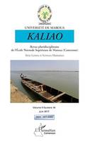 Kaliao Revue pluridisciplinaire de l'Ecole Normale Supérieure de Maroua (Cameroun), Série Lettres et Sciences Humaines - Volume 9 numéro 18 Juin 2017