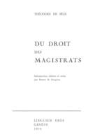 Du droit des Magistrats