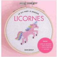 Le kit prêt à broder, Kit prêt à broder - Licorne