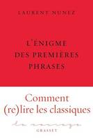 L'énigme des premières phrases, collection Le Courage dirigée par Charles Dantzig