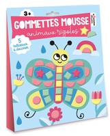 Gommettes mousse - animaux rigolos - pochette avec accessoires