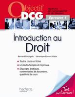 1, Objectif DCG - Introduction au droit, épreuve 1