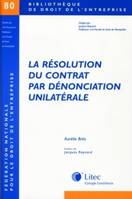 la resolution du contrat par denonciation unilaterale