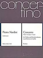 Concerto F Major, op. 1/3. violin and string orchestra; 2 horns in F ad libitum. Partition.