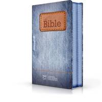 Bible Segond 21 compacte (premium style) - toilée motif jeans, Couverture souple, avec fermeture éclair