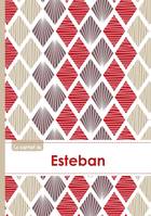 Le carnet d'Esteban - Lignes, 96p, A5 - Pétales Japonaises Violette Taupe Rouge
