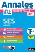 Annales Bac 2021 Sciences Economiques et Sociales Term - Corrigé