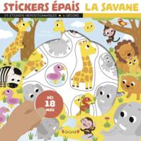 Stickers épais - Les animaux de la savane