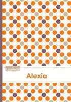 Le carnet d'Alexia - Lignes, 96p, A5 - Ronds Orange Gris Violet