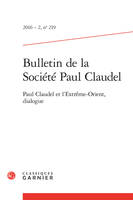 Bulletin de la Société Paul Claudel, Paul Claudel et l'Extrême-Orient, dialogue