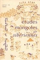 Etudes mongoles et sibériennes, n°16, 1985