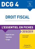 4, DCG 4 - Droit fiscal - 2018/2019 - L'essentiel en fiches, L'essentiel en fiches