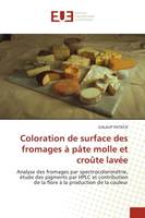 Coloration de surface des fromages à pâte molle et croûte lavée, Analyse des fromages par spectrocolorimétrie, étude des pigments par HPLC et contribution de la flor