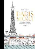 Paris secret - 20 cartes postales à colorier