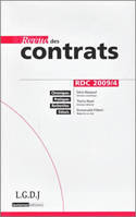 Revue des Contrats n°4-2009