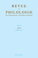 Revue de philologie, de littérature et d'histoire anciennes volume 93-2, Fascicule 2