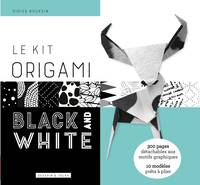 Le Kit origami Black and White, 300 pages détachables aux motifs graphiques - 10 modèles prêts à plier