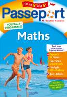 Passeport - Maths de la 6e à la 5e - Cahier de vacances 2021