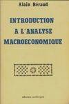 Introduction à l'analyse macroéconomique