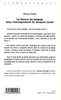 La théorie du langage dans l'enseignement de Jacques Lacan