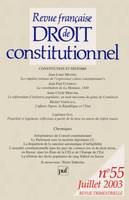RFDC 2003, n° 55, Constitution et histoire