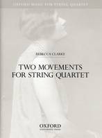 Two movements for string quartet, Score and parts