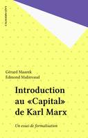 Introduction au «Capital» de Karl Marx, Un essai de formalisation