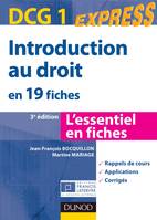 1, Introduction au droit DCG 1- en 19 fiches - 3ème édition, en 19 fiches