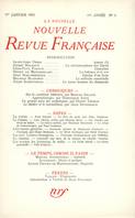 La Nouvelle Nouvelle Revue Française N' 1 (Janvier 1953)