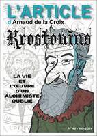 Krostonius, La vie et l'oeuvre d'un alchimiste oublié