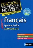 Annales CRPE 2014 : Admissibilité Français