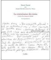 La connaissance des textes, correspondances