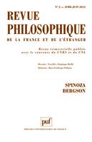 Revue philosophique 2012 tome 137 - n° 2, Spinoza / Bergson