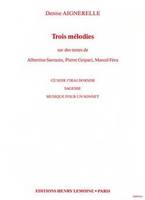 Melodies (3) --- voix moyenne et piano