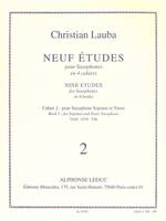 Neuf Etudes (9) pour Saxophones, cahier 2, en 4 cahiers / in 4 Books