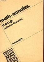 1979, DEUG, Math-annales, selection de sujets...