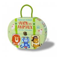 Puzzle en voyage - L'avion des animaux, Petit livre + puzzle géant 3 ans