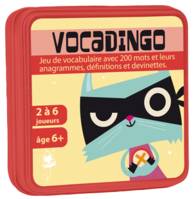 Vocadingo CP à CM1 / jeu de vocabulaire avec 200 mots et leurs anagrammes, définitions et devinettes