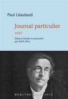 1937, Journal particulier, 1937